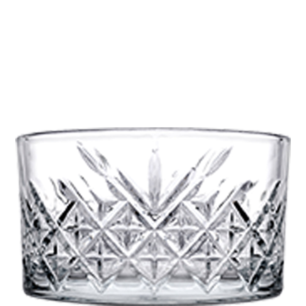 Kristall-Wasserglas Nahaufnahme für Gastronomie