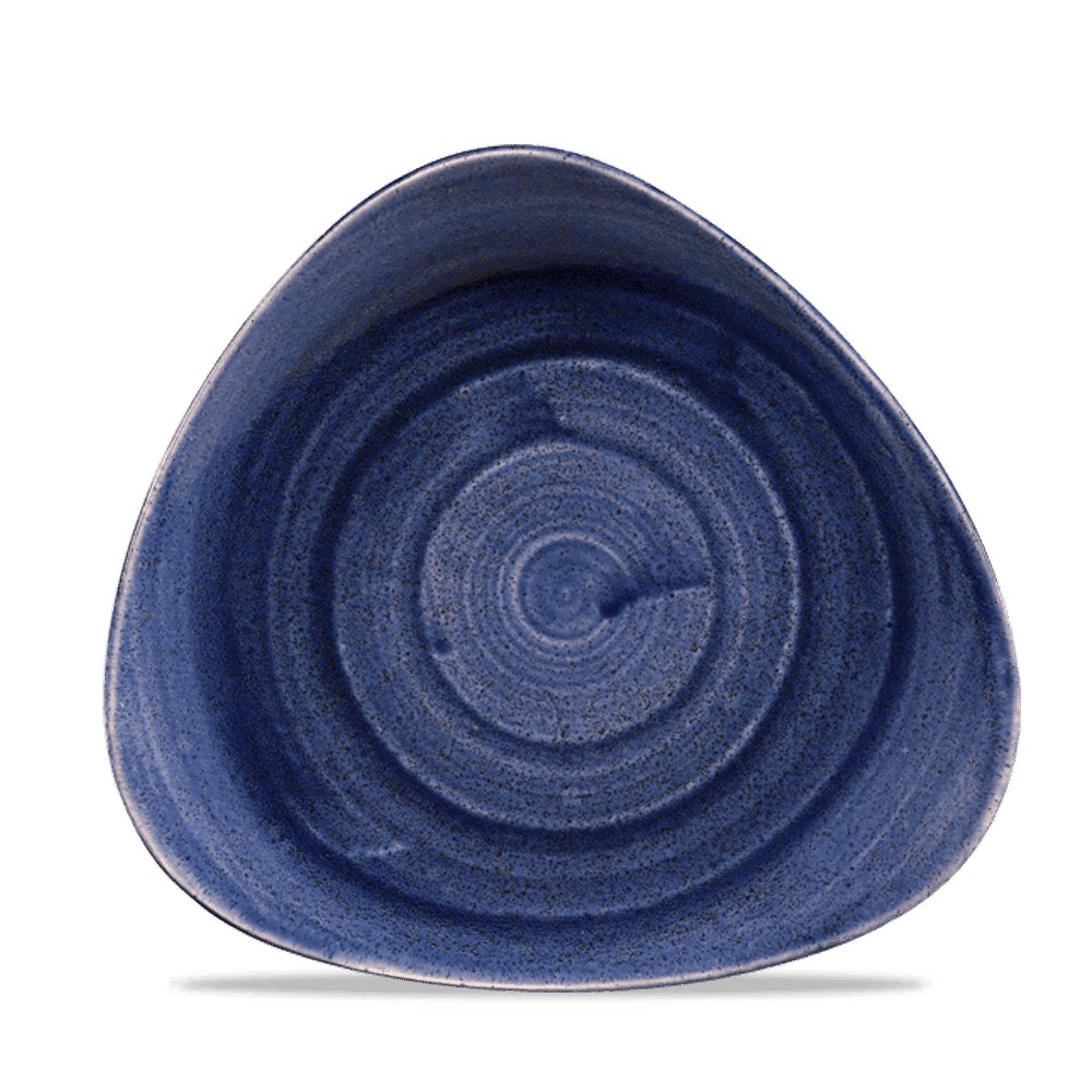Blaue, spiralförmige Keramikschale