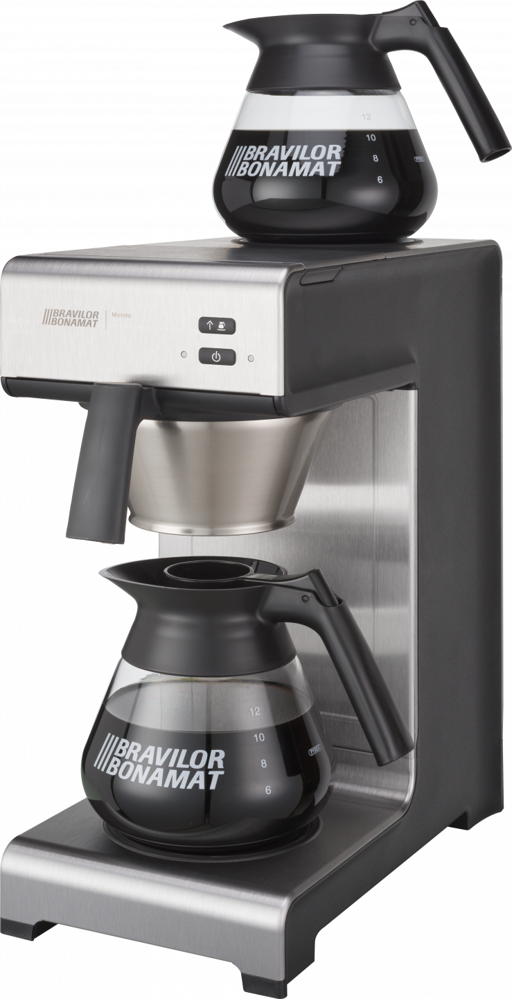 Kaffeemaschine mit zwei Kannen.