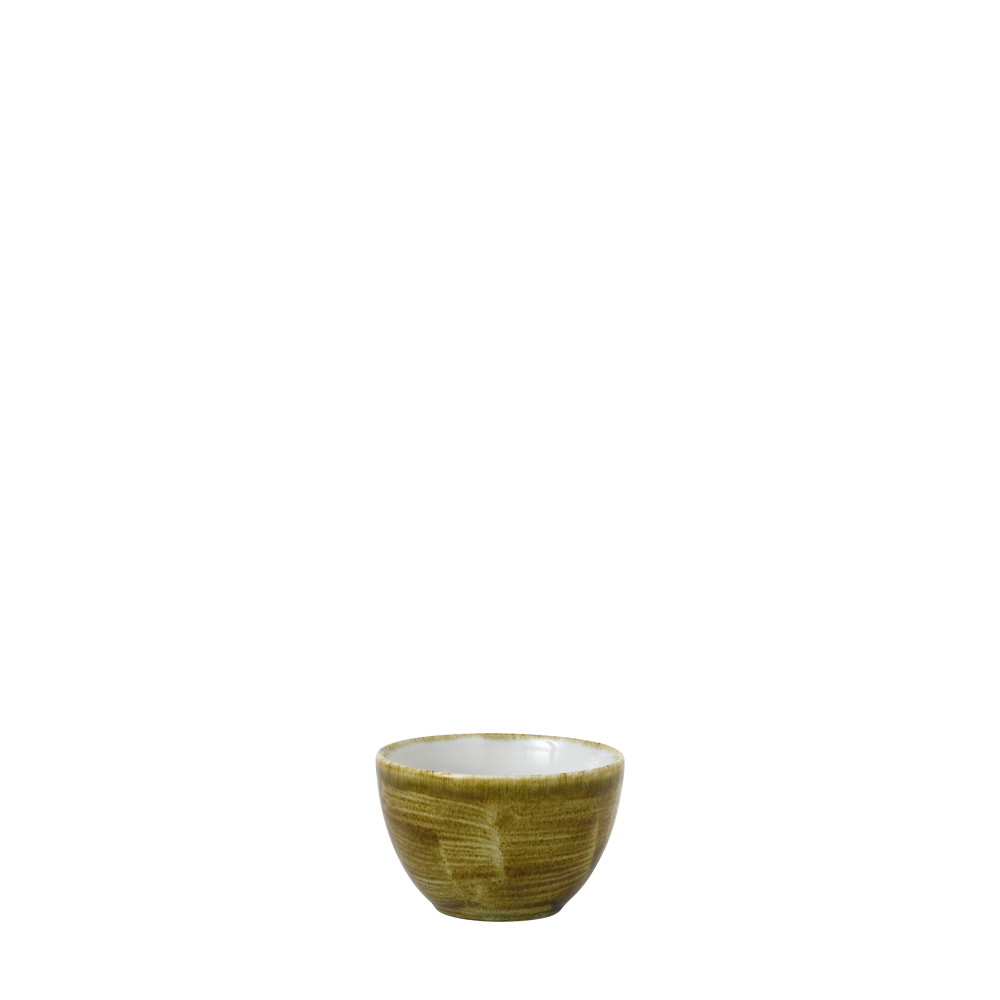 Kleine grüne Schüssel aus Keramik.
