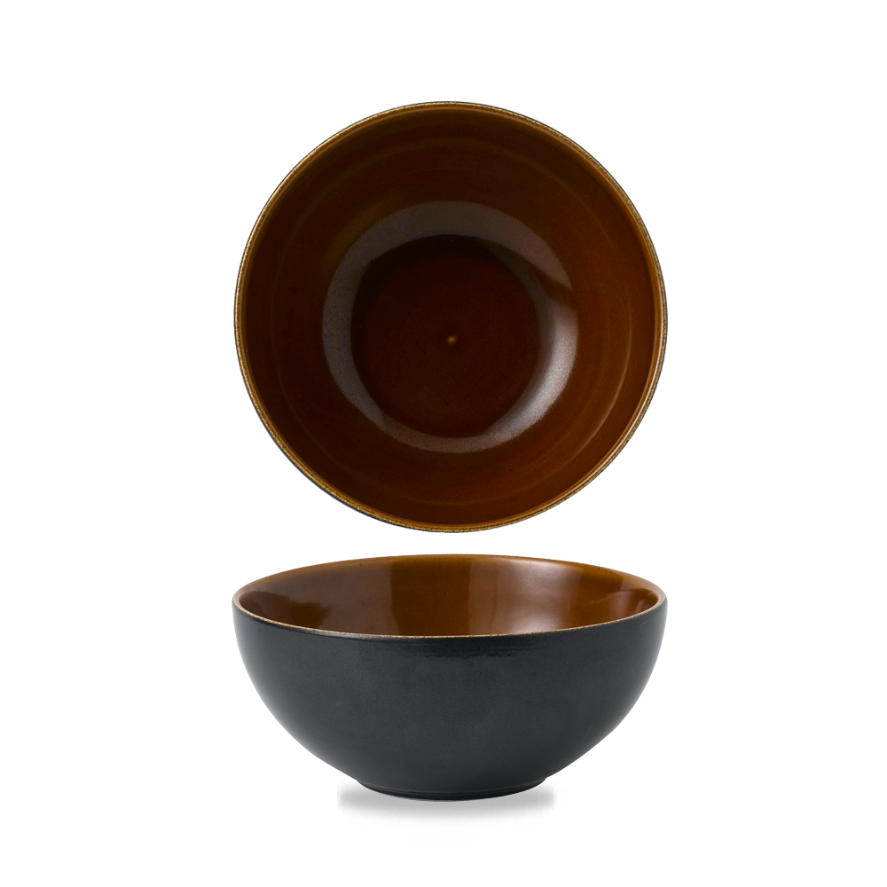 Zwei braune Schalen, innen glasiert.