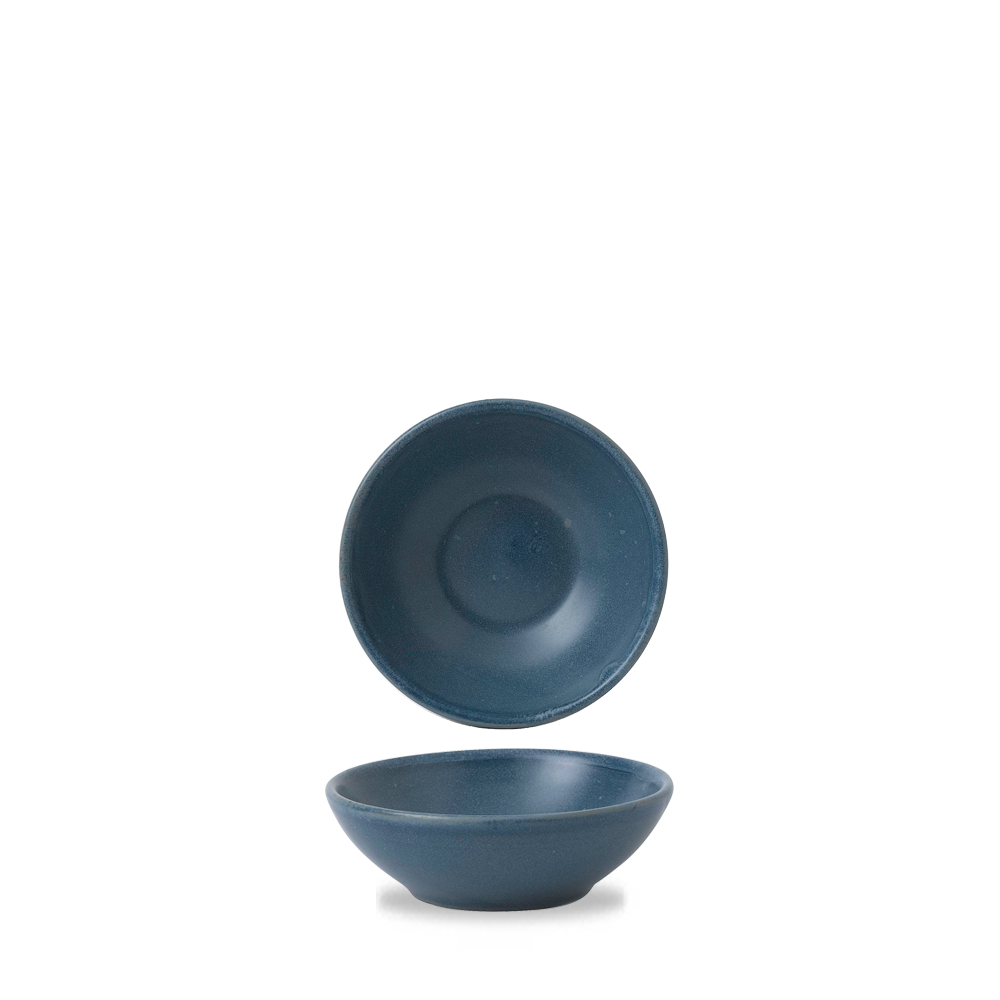 Zwei blaue Schalen, minimalistisch.