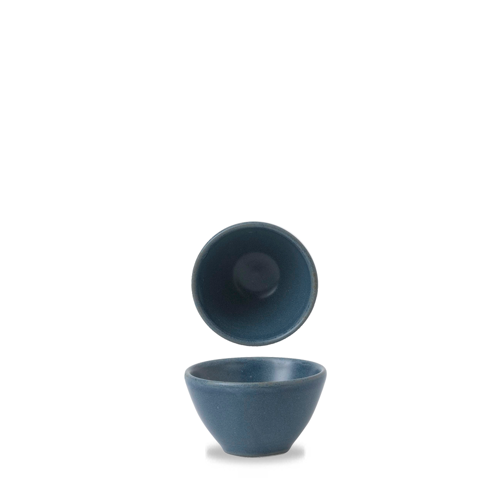 Zwei blaue Schalen übereinander.