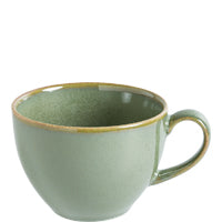 Grüne Keramik-Tasse mit Henkel