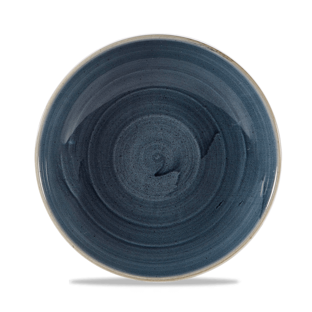 Leere blaue Keramikschale, B2B Gastronomie