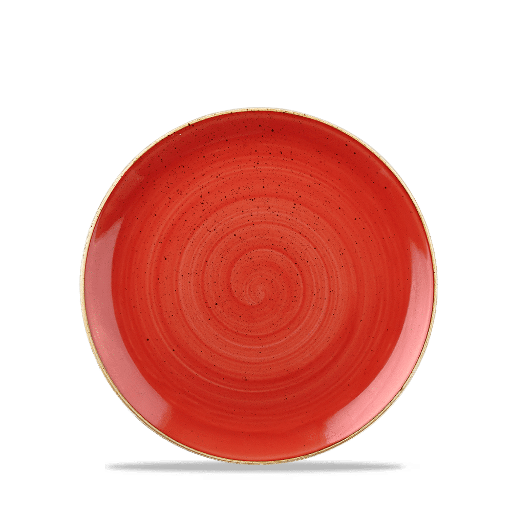 Roter Teller, leere Schale, Geschirr, Gastronomie