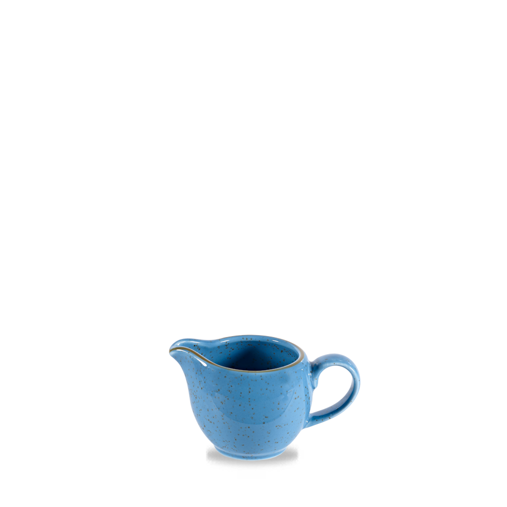 Blaue Kanne mit Henkel.