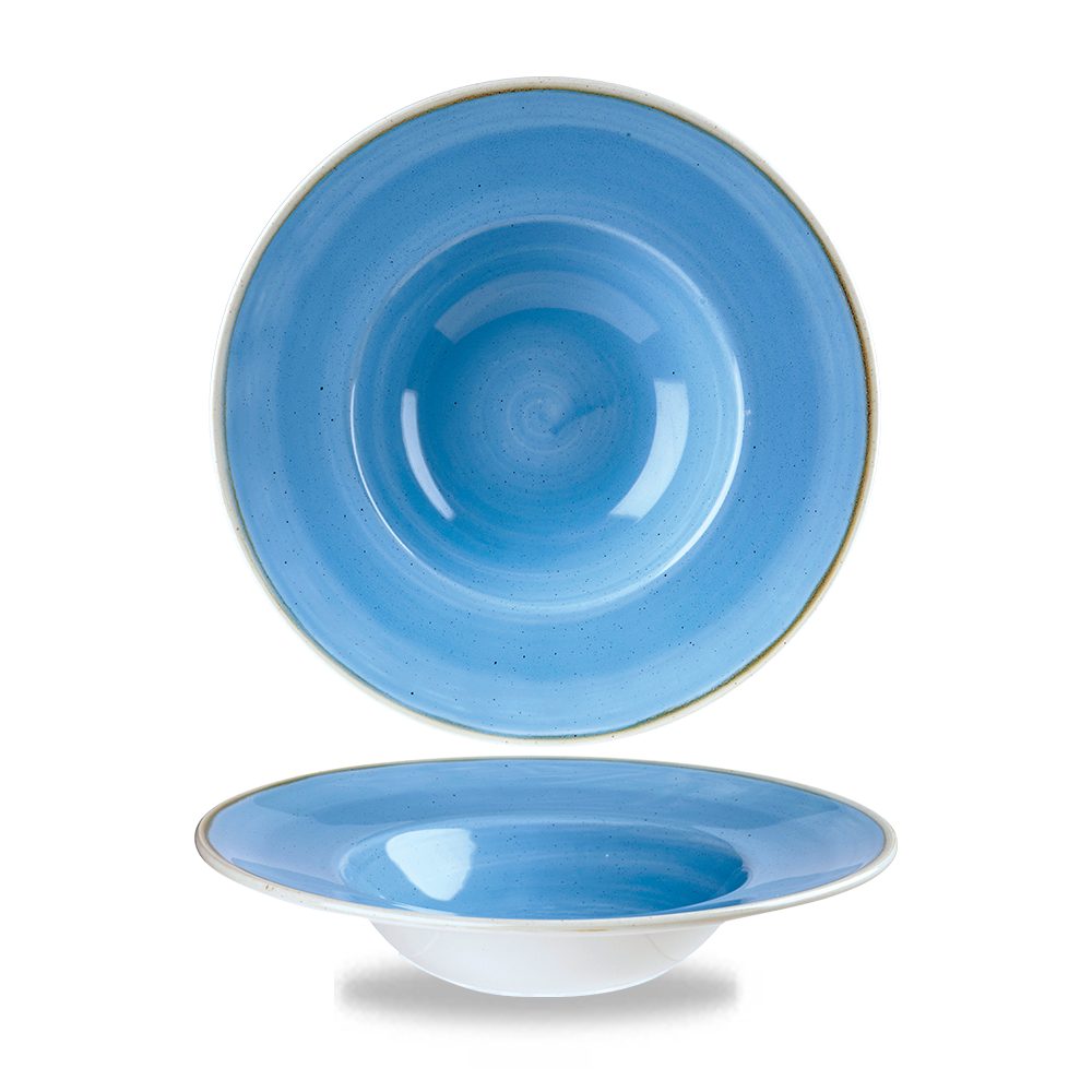 Zwei blaue Teller, B2B Gastronomie.
