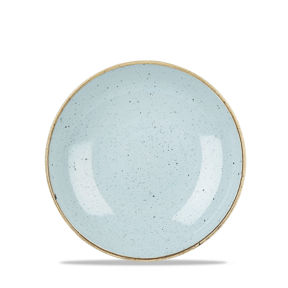 Leere, blaue Speiseteller, B2B-Gastronomie
