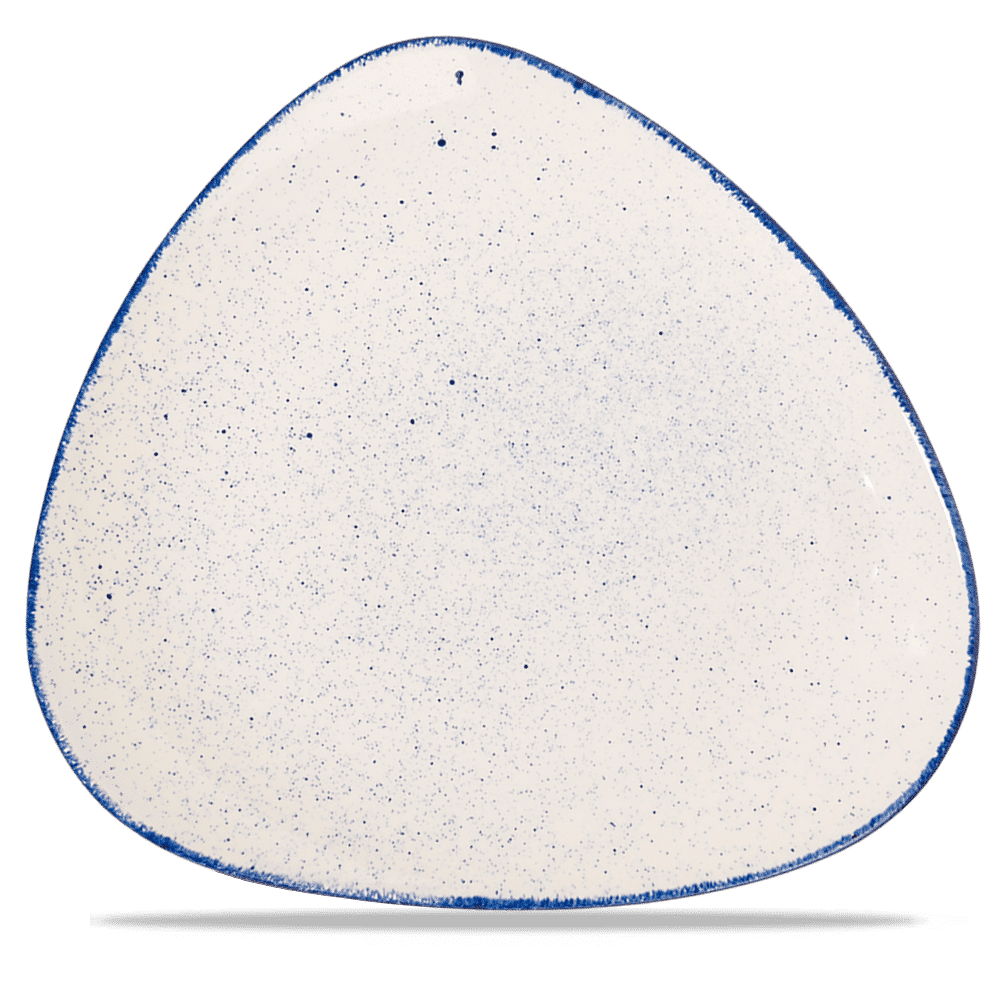 Gastronomie-Teller, B2B, weiß-blau, modern
