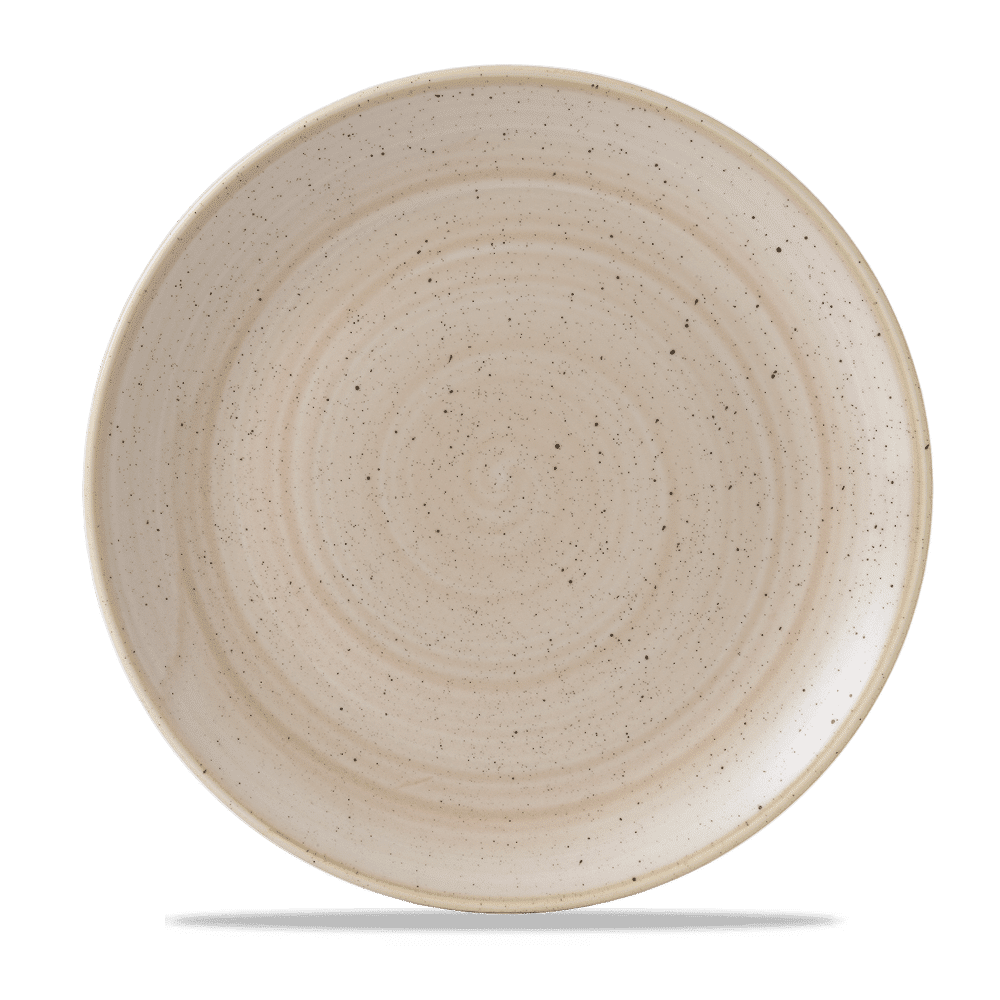 Leere, beige Speiseteller