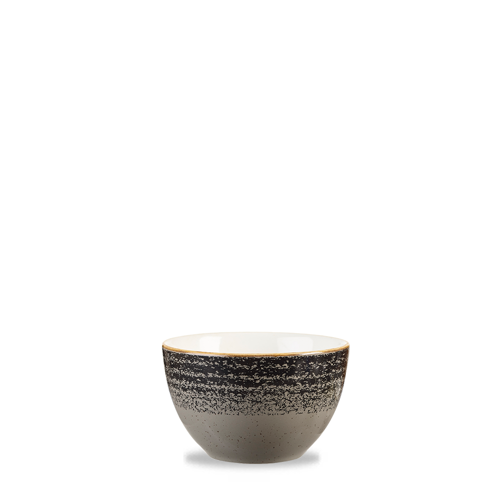 Keramikschale mit gesprenkeltem Design.