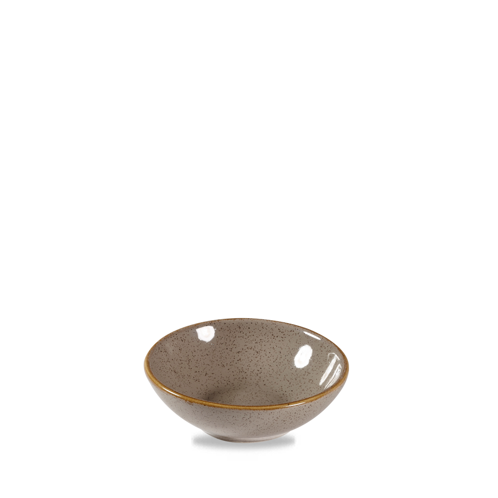 Keramikschale mit gesprenkeltem Design.