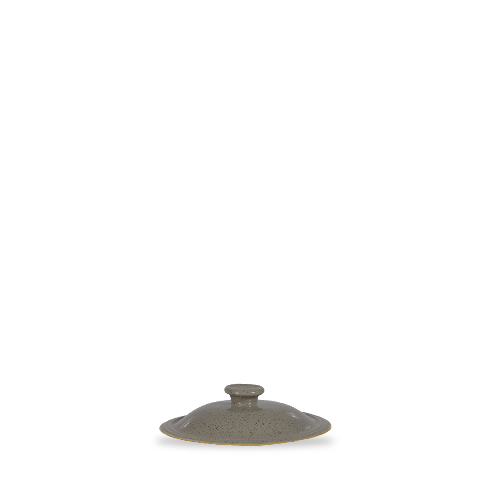 Keramikteller mit gesprenkeltem Design.