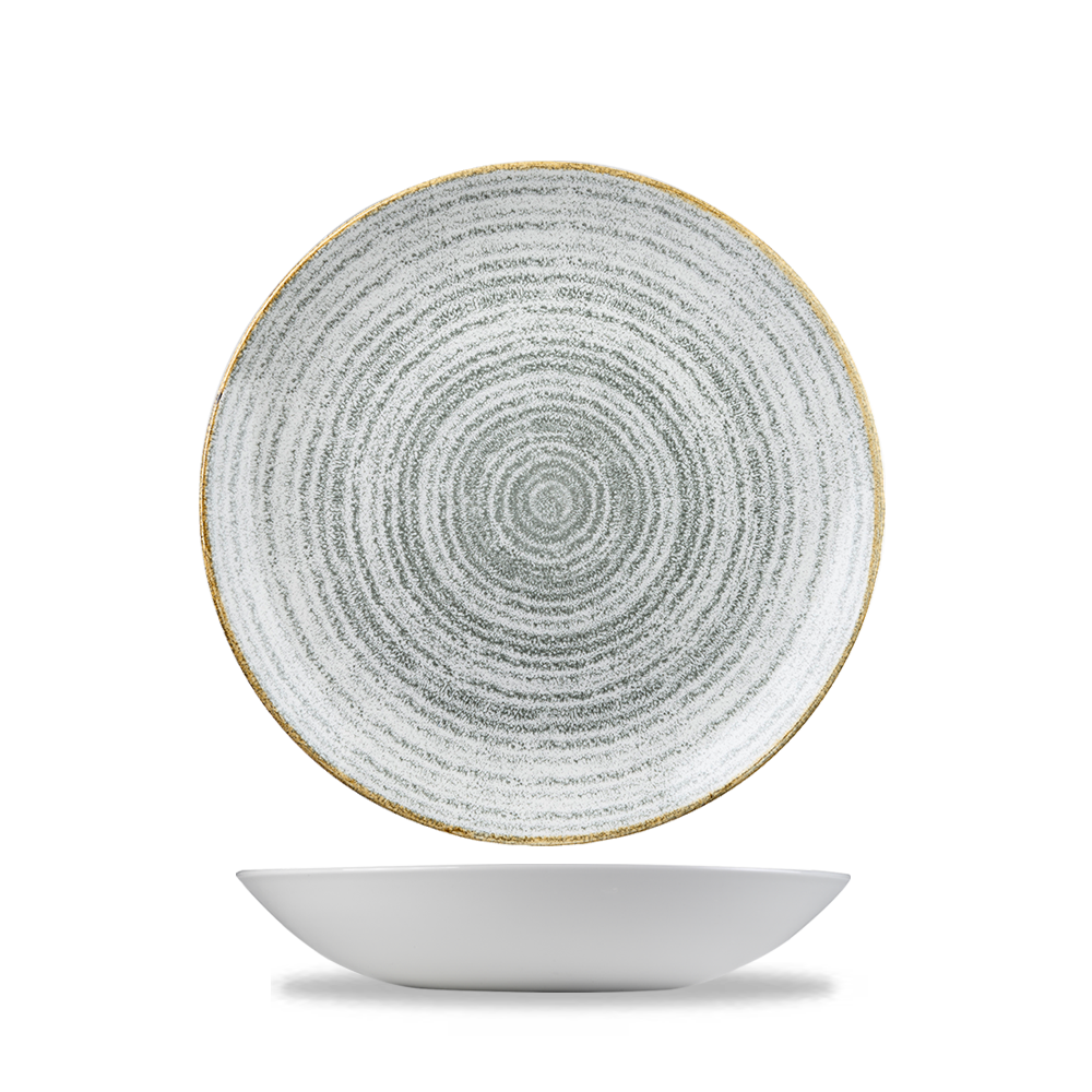 Teller mit spiralförmigem Muster.