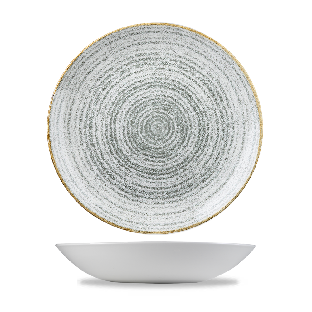 Teller mit spiralförmigem Muster.