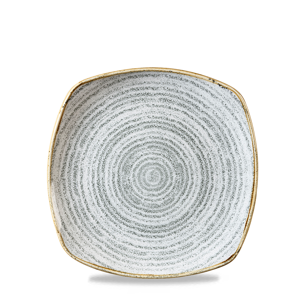 Quadratischer Teller mit Muster.