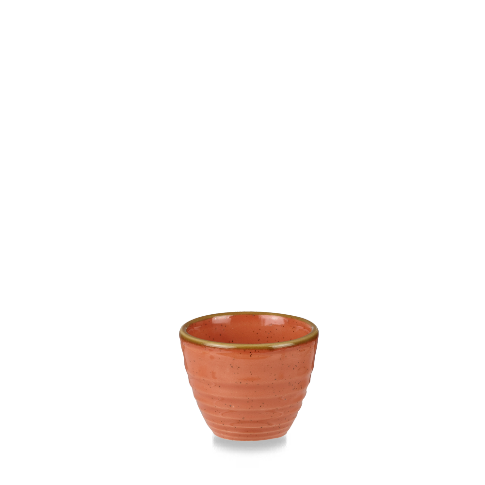 Kleine, orange Schüssel, minimalistisch.