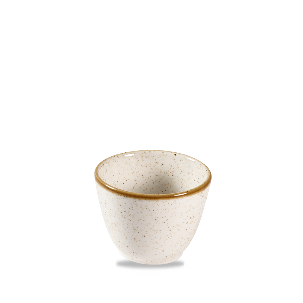 Kleine, gesprenkelte Keramikschale.