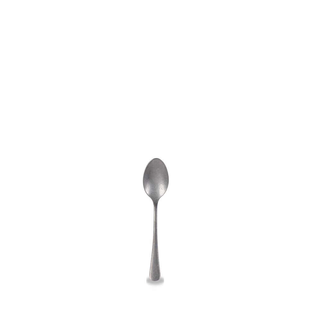Metalllöffel auf weißem Hintergrund.