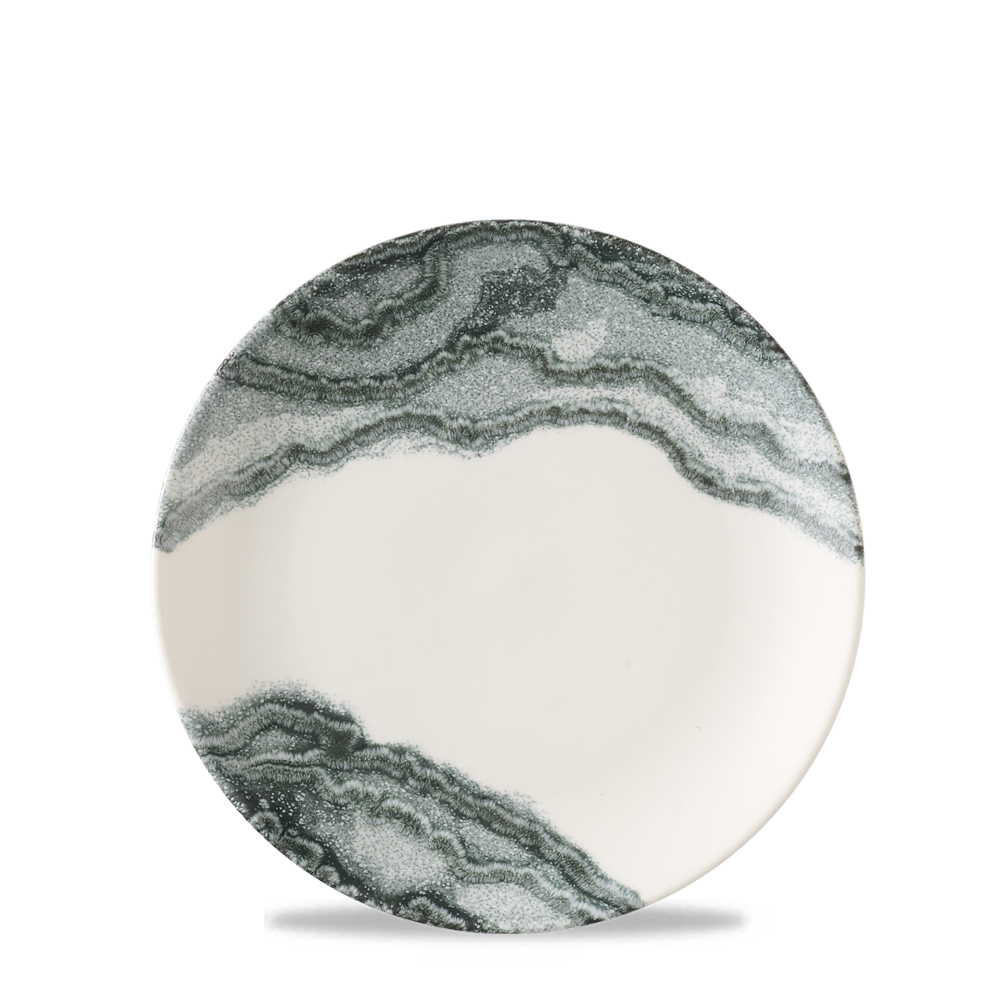 Teller mit marmoriertem Design.