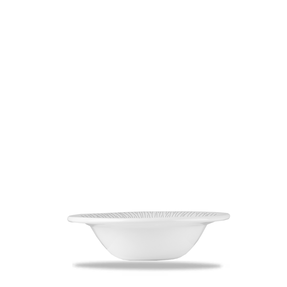 Weiße Schüssel mit Muster.