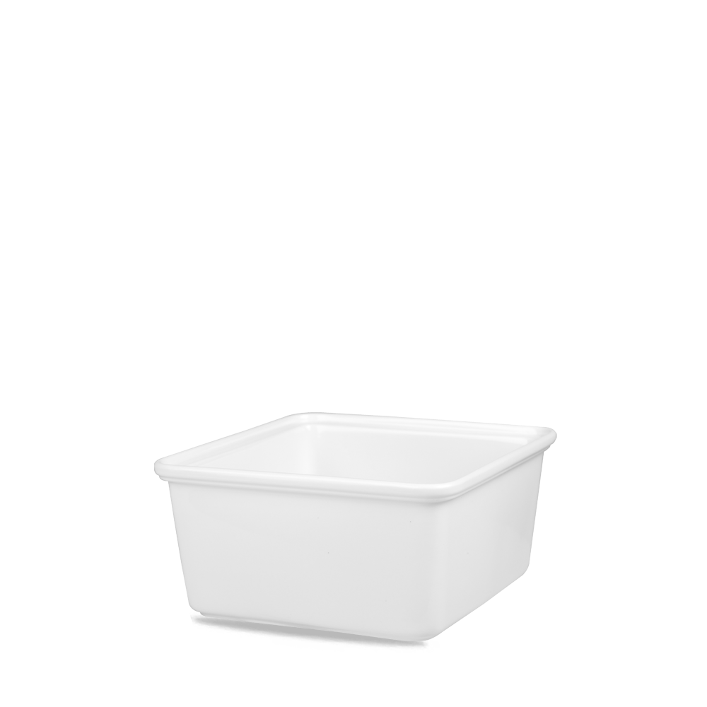 Weißer rechteckiger Gastronomiebehälter.