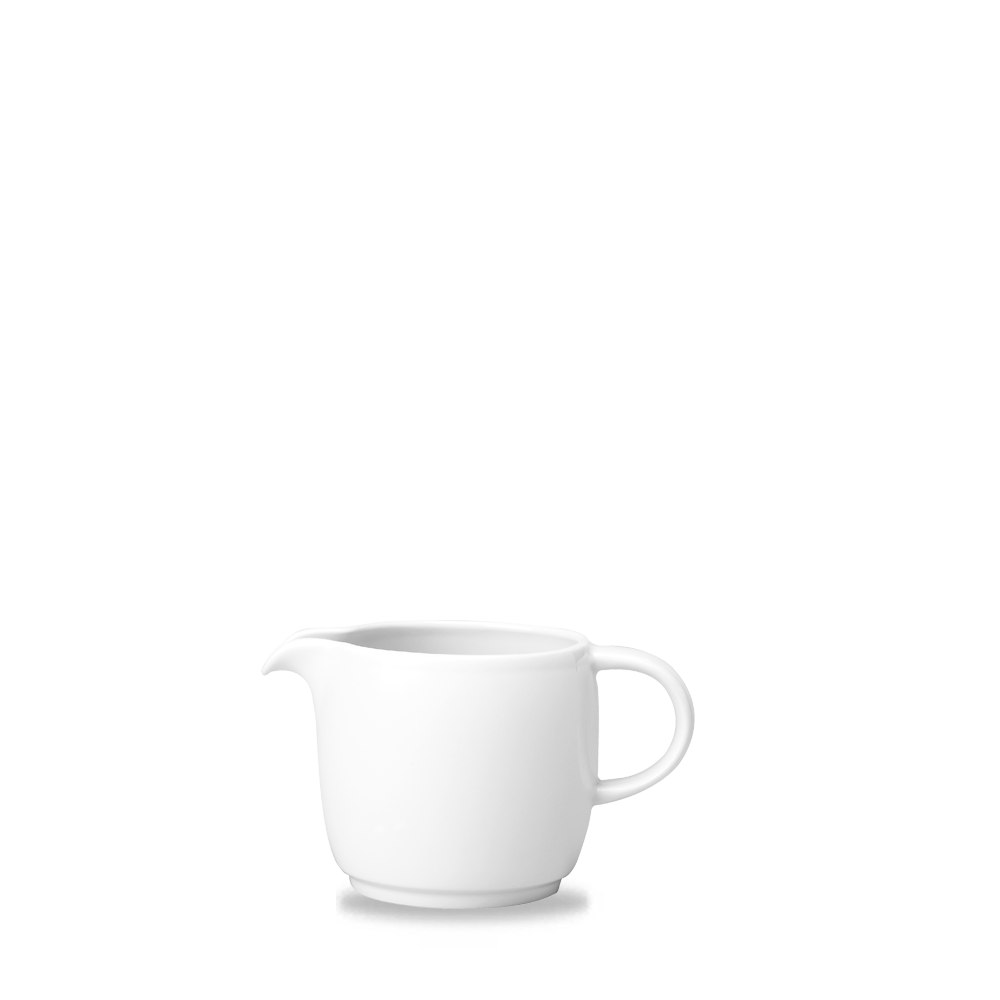 Weißer Keramik-Milchkännchen.
