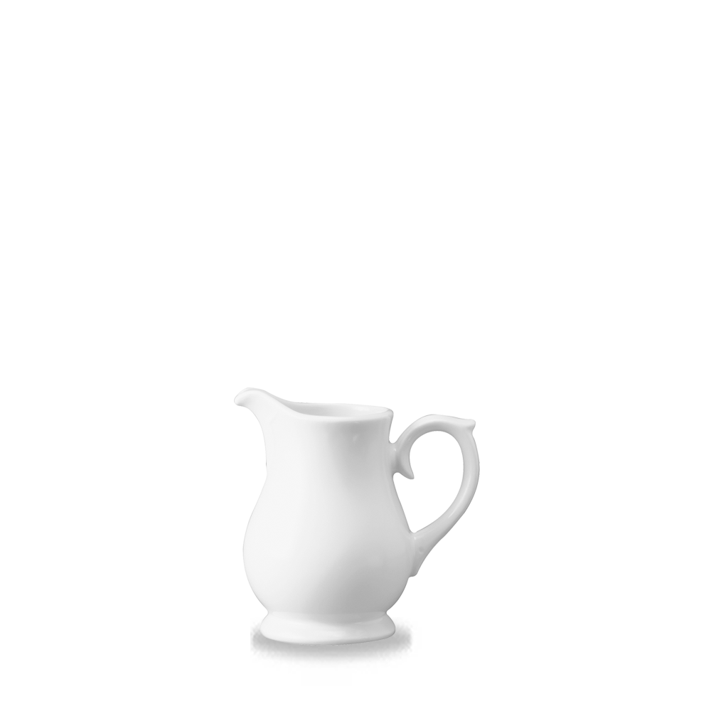 Weißer Porzellan-Milchkännchen.