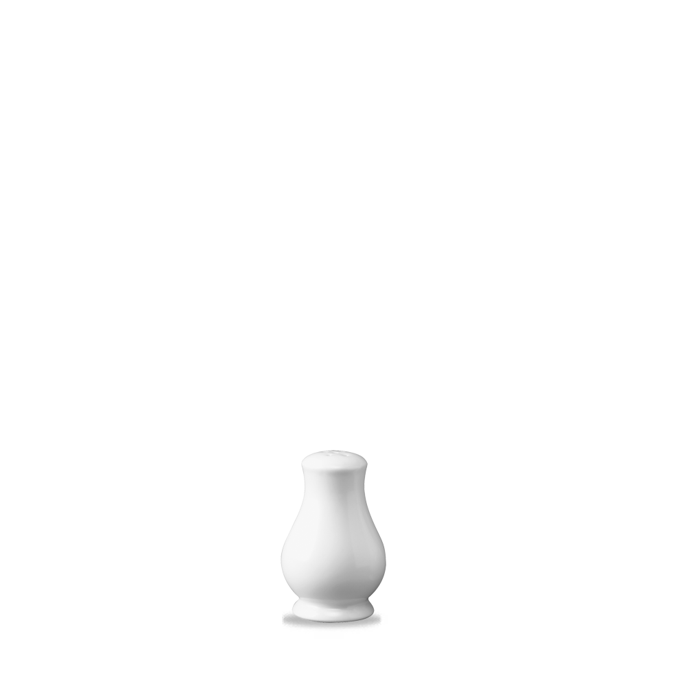 Weiße Vase auf weißem Hintergrund.