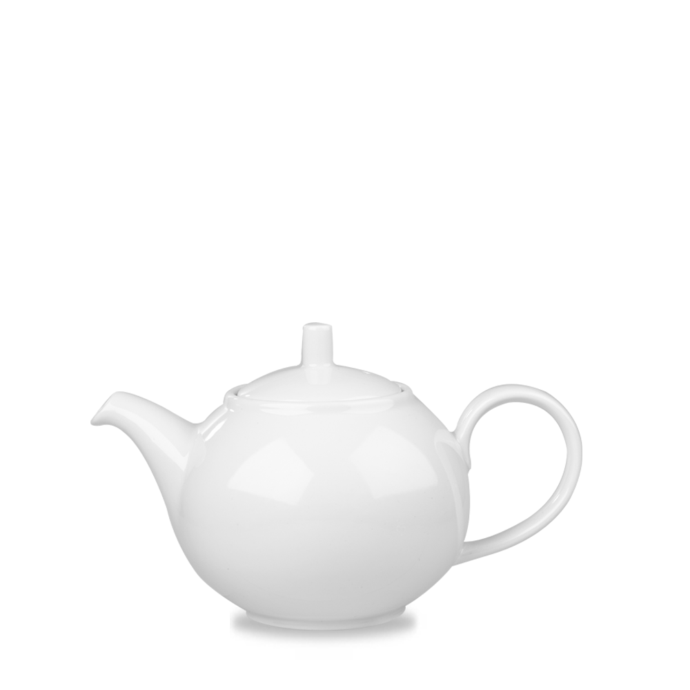 Weiße Teekanne auf transparentem Hintergrund.