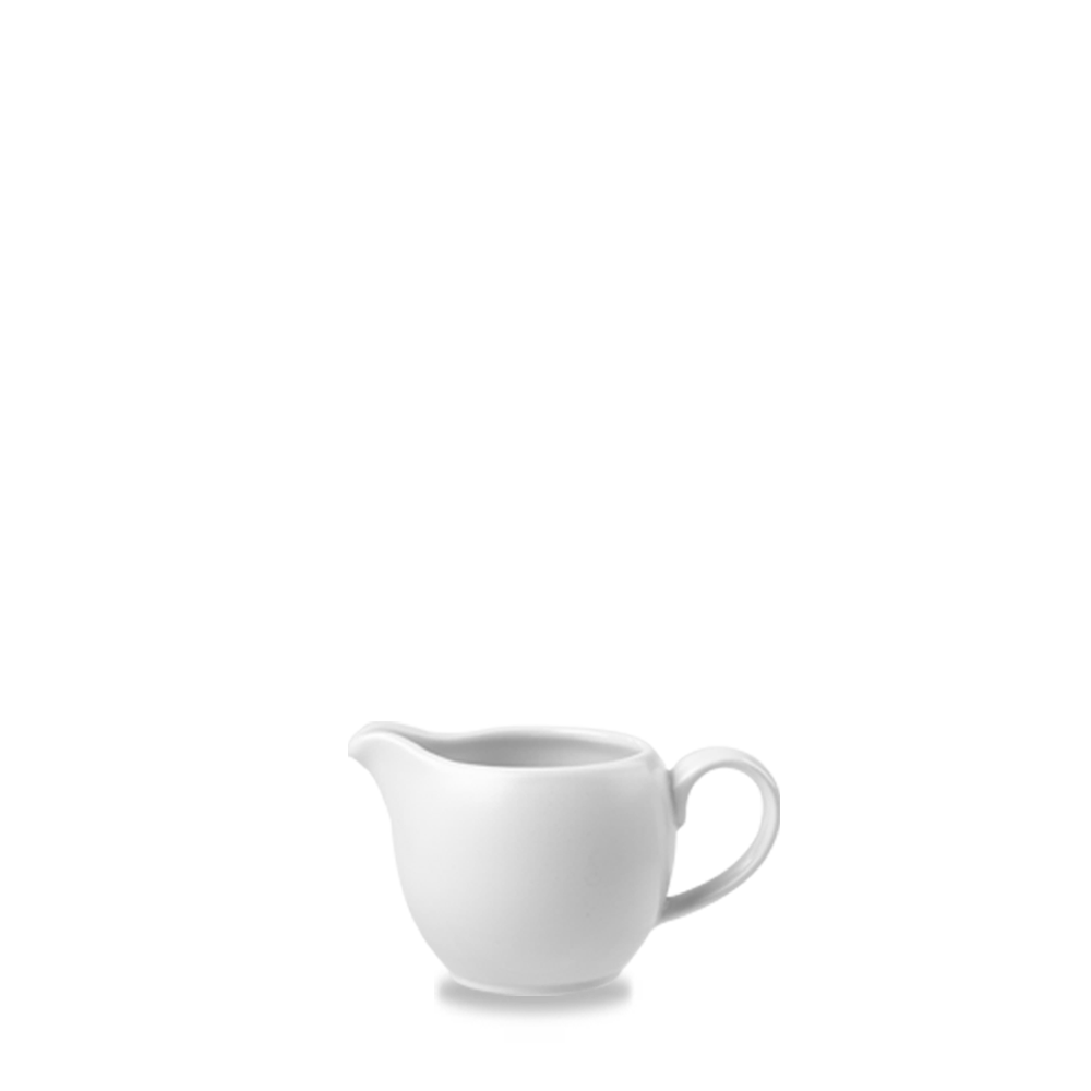 Weißer Porzellan-Milchkännchen.