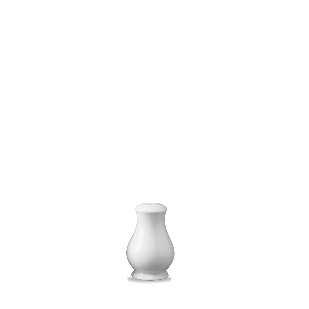 Weiße Vase auf weißem Hintergrund.
