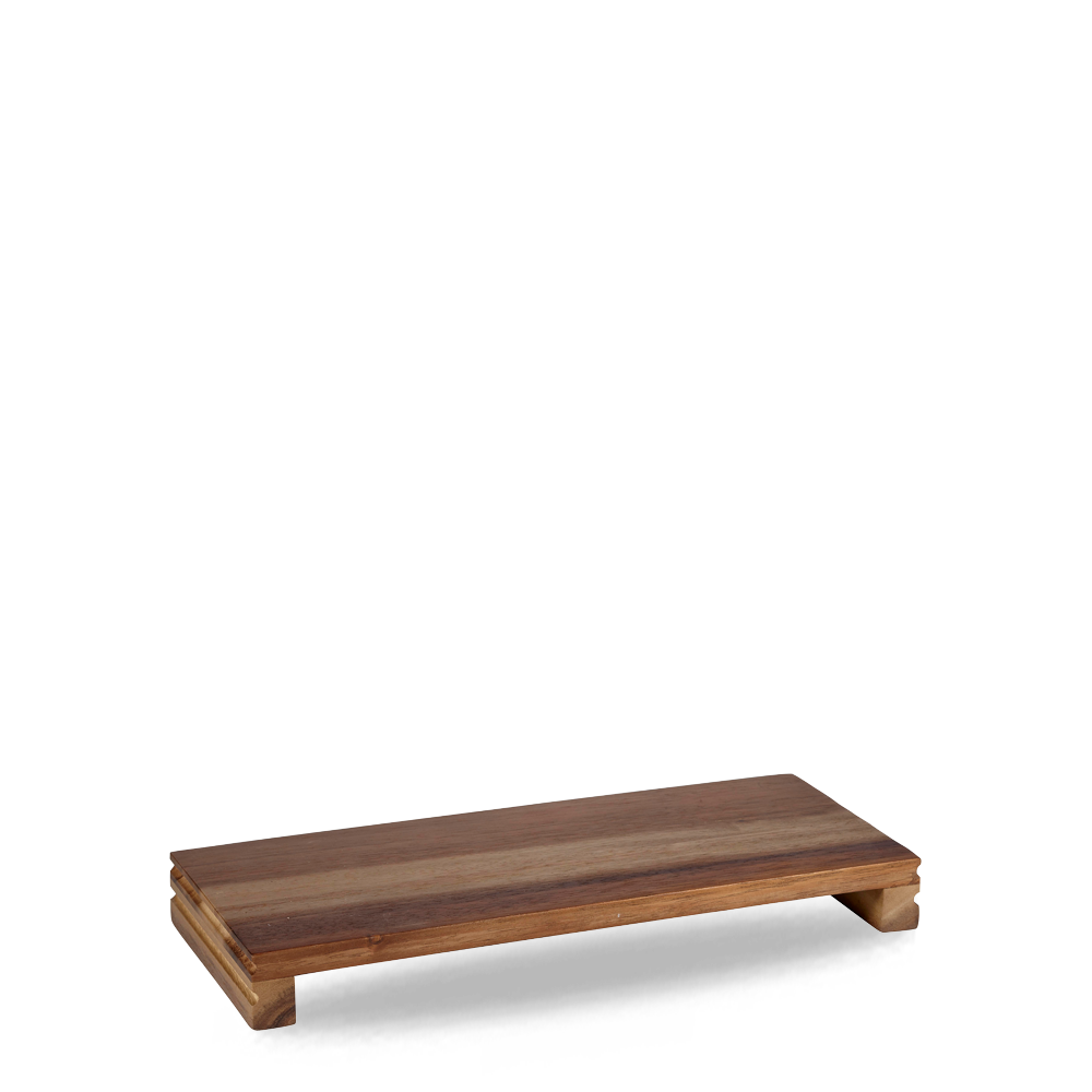 Holztablett auf weißen Hintergrund.