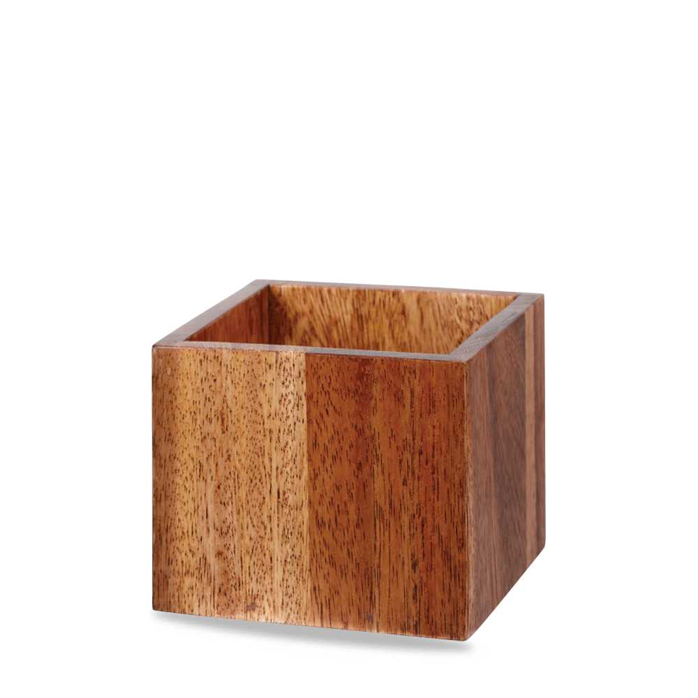 Holzbox für Gastronomiebedarf.