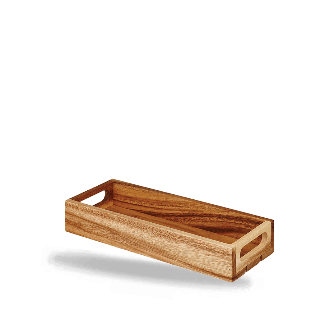 Leeres Holztablett für Gastronomie