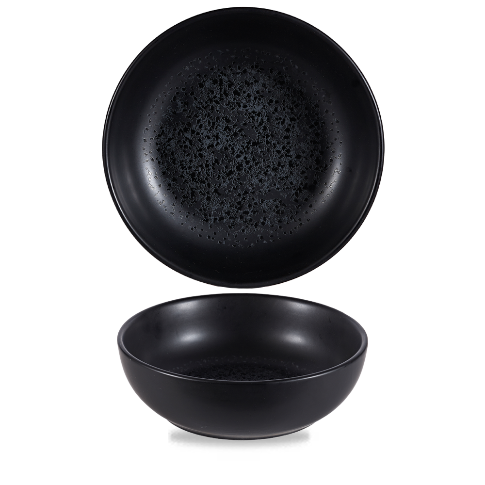 Schwarze Schalen mit Textur.
