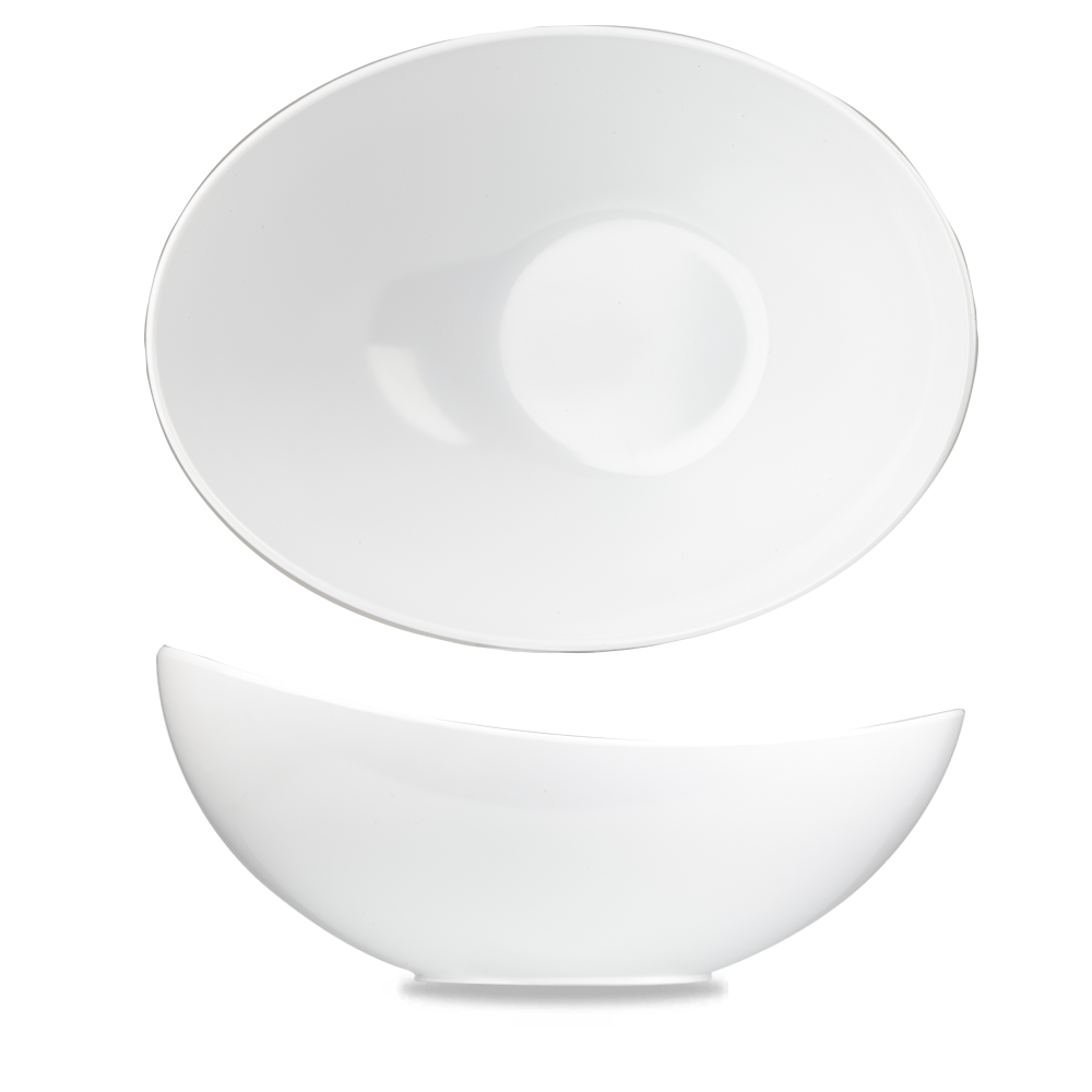 Zwei weiße Schüsseln, minimalistisch.