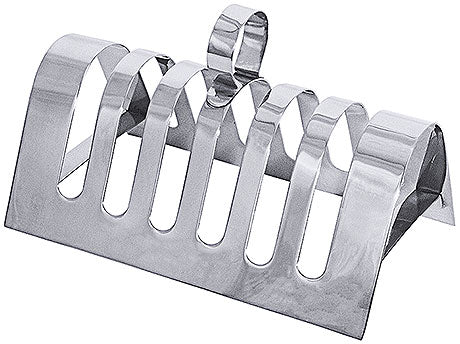 Edelstahl-Toastständer mit Griff.