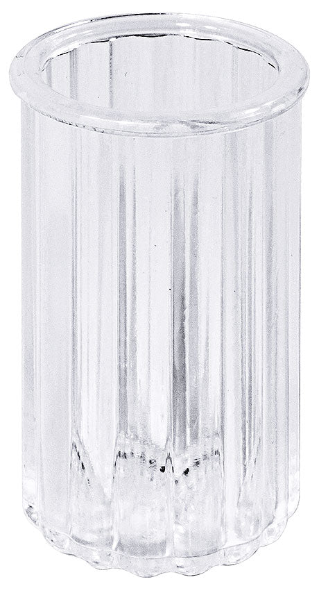 Geriffeltes Glas, zylindrische Form.