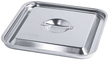 Edelstahl-Gastronomiedeckel mit Griff.