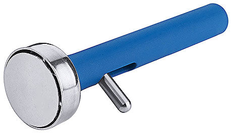 Blauer Tamper für Siebträgermaschine.