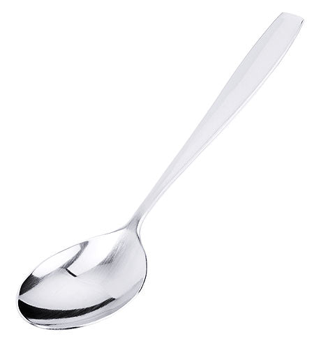 Silberner Löffel aus Edelstahl.