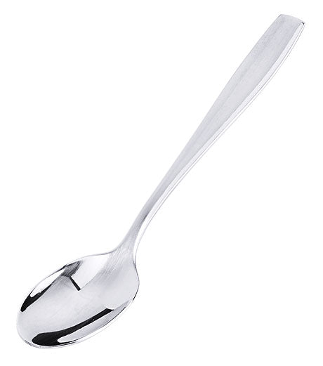 Silberner Löffel aus Edelstahl.