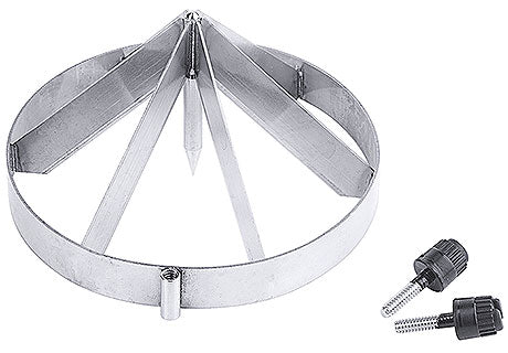 Metallischer Tortenring mit Schrauben.