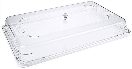 Transparenter GN-Deckel aus Kunststoff.