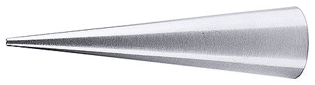 Silberne Spritztülle aus Metall.
