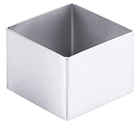 Quadratische Edelstahlform für Gastronomie.