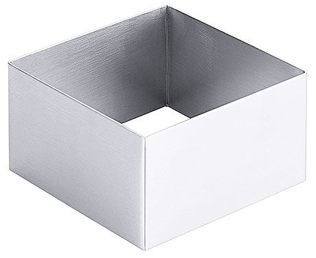 Quadratische Edelstahlform für Gastronomie.