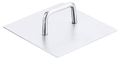 Metallischer Grillpressblock mit Griff.
